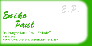 eniko paul business card